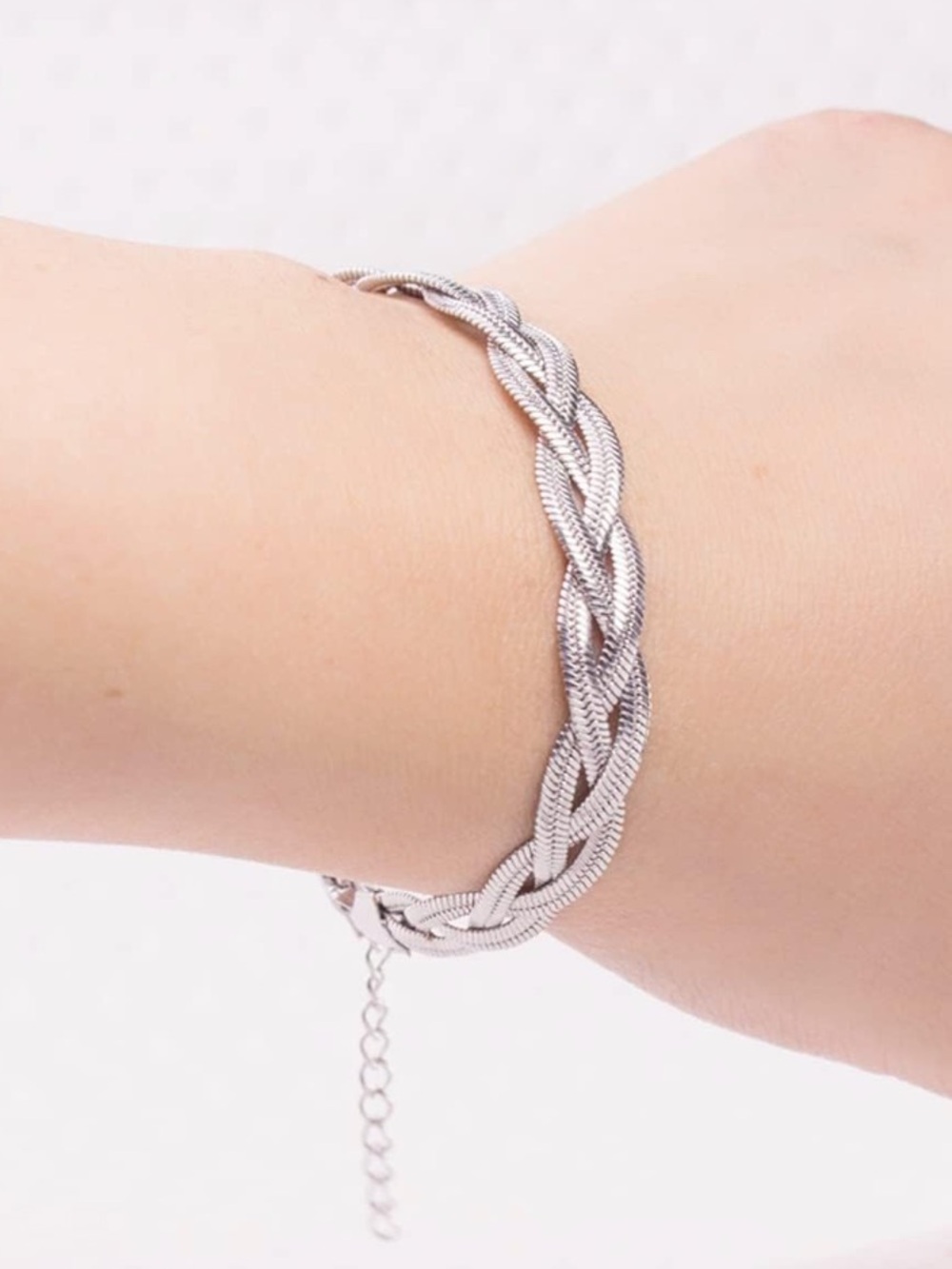 Silver Serpanti Braided Link Bracelet